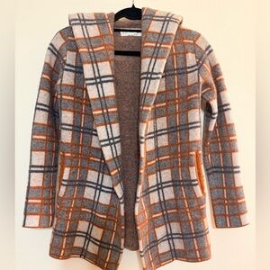 Field Flower by Anthropologie Wool Plaid Hooded Coat